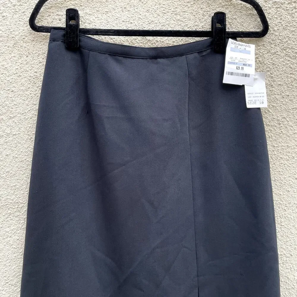 NEW Vintage Black Skirt ILGWU Union Made USA 10 - Picture 2 of 8